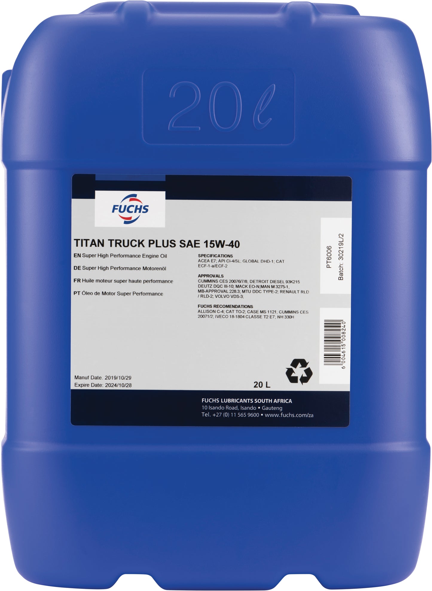 FUCHS TITAN TRUCK PLUS 15W40